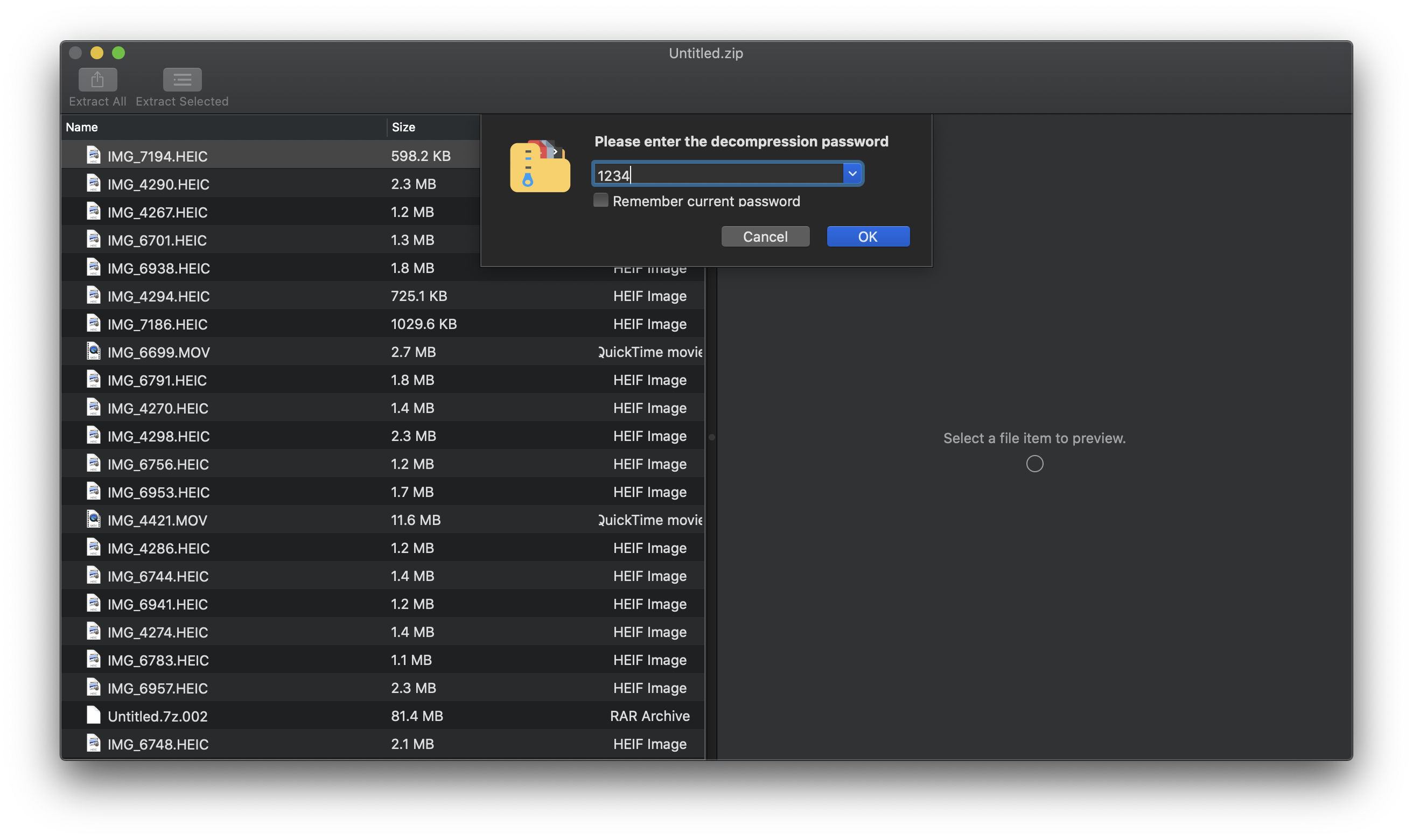 zip unarchiver mac